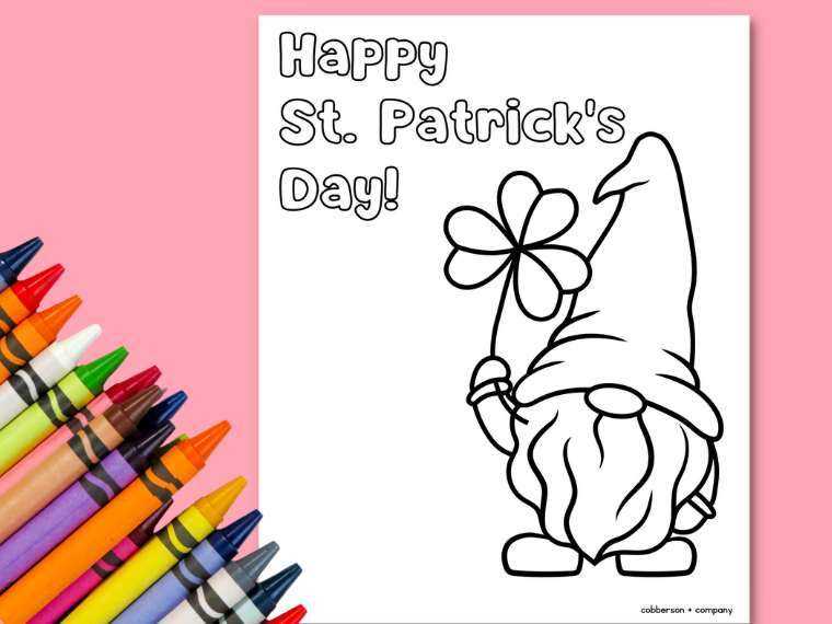 st patricks day coloring pages printables