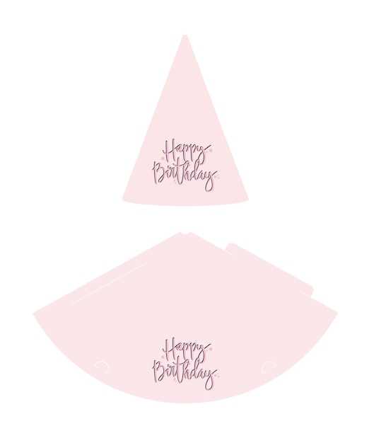 printable birthday hat template