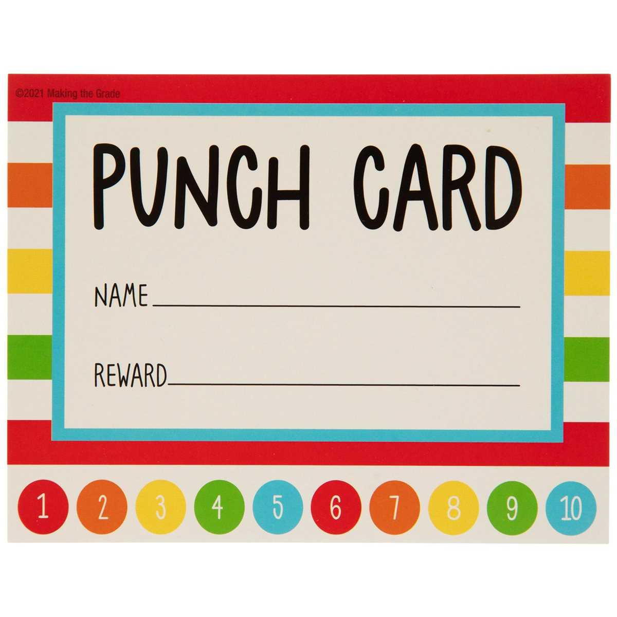 editable free printable punch cards