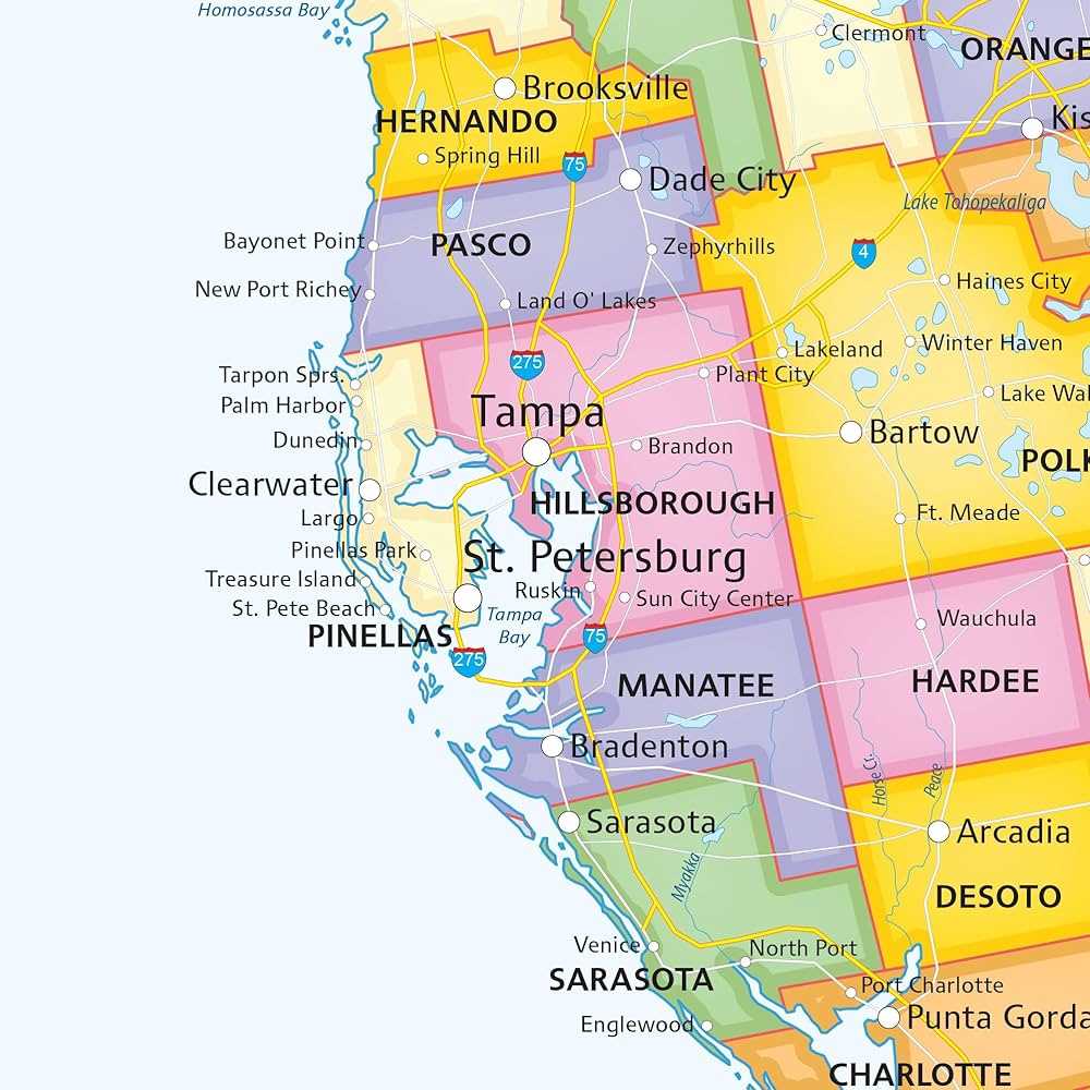 florida map by county printable