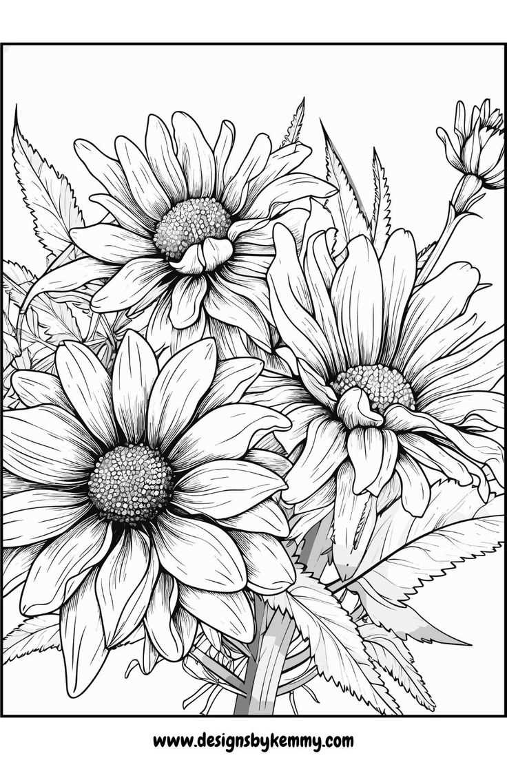 flower coloring pages for adults printable