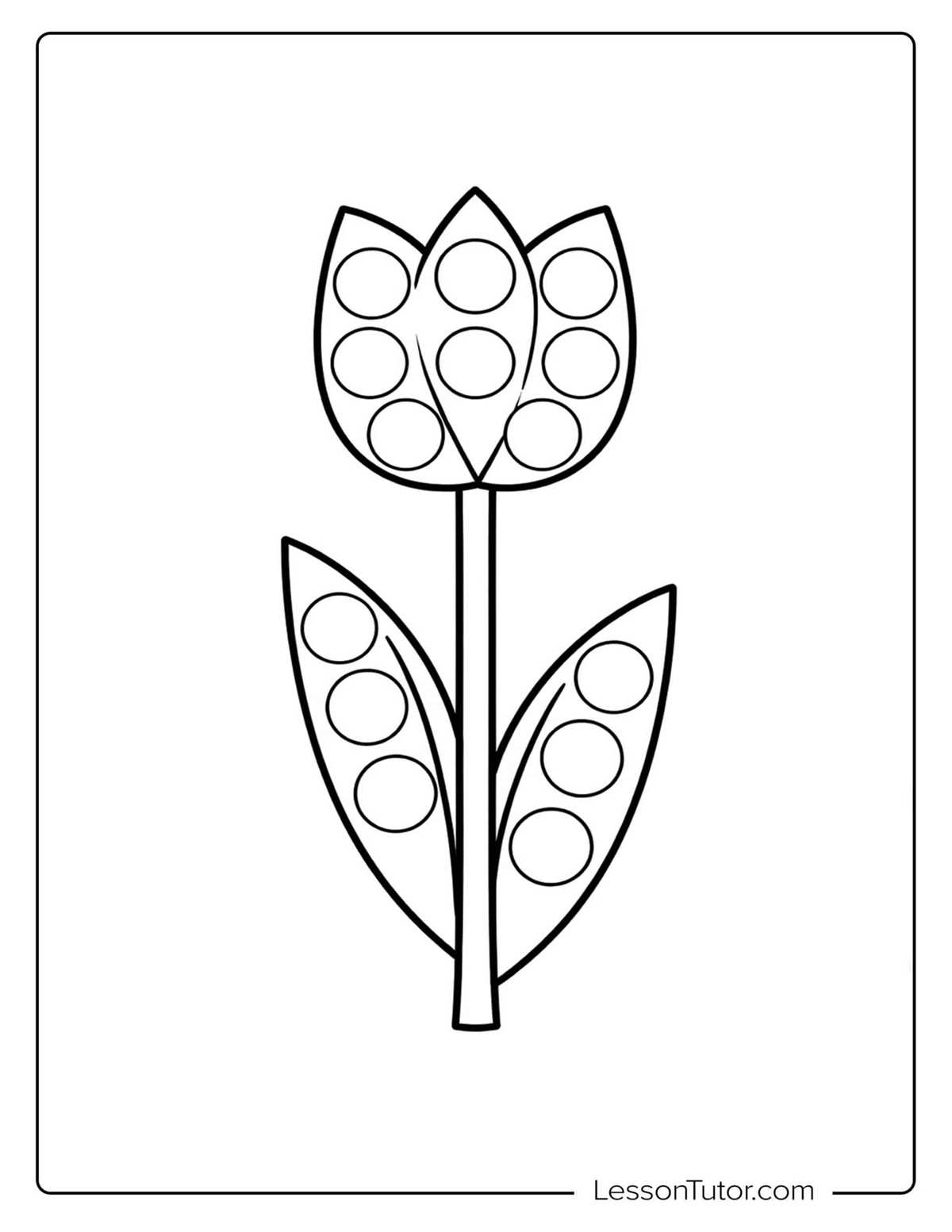 flower dot marker printable
