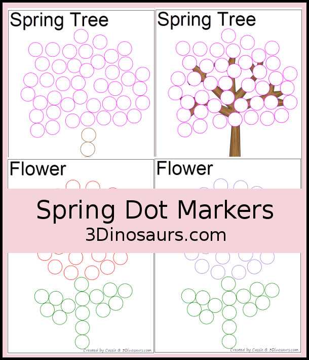 flower dot marker printable