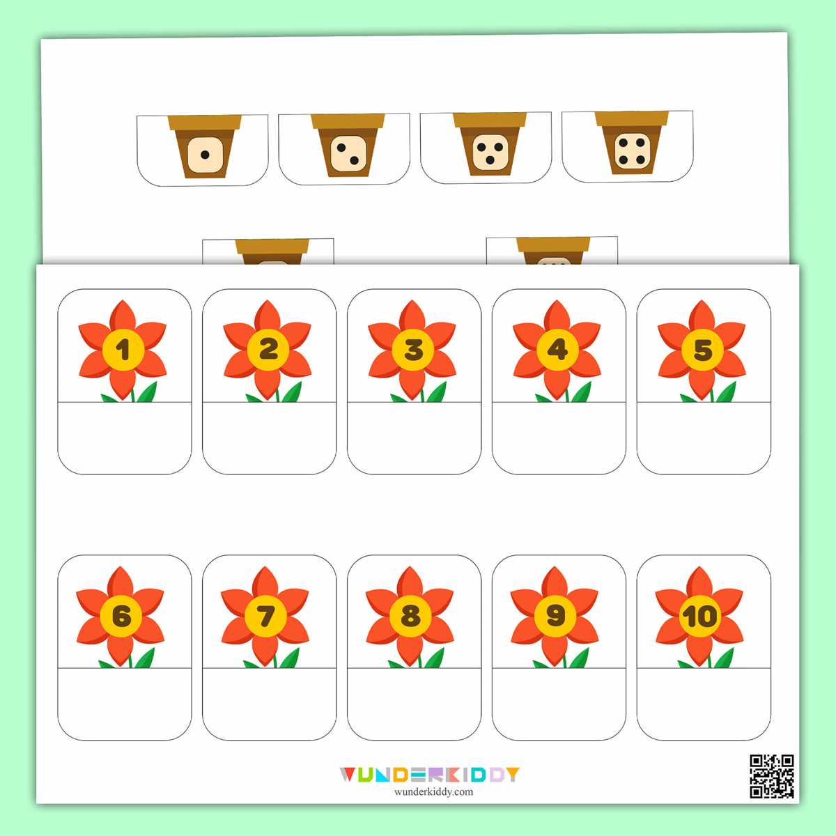 flower matching game printable