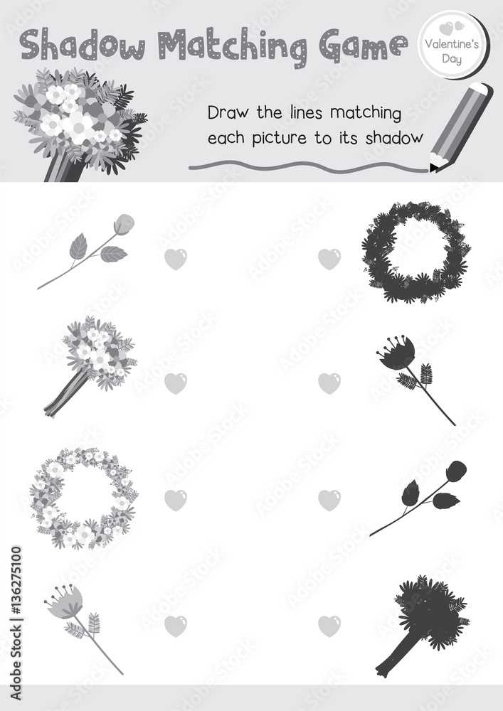 flower matching game printable