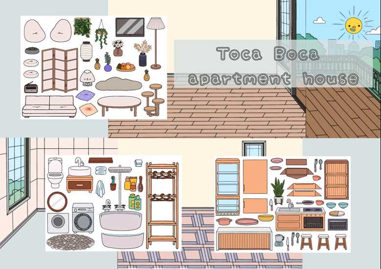 toca boca paper doll house printable