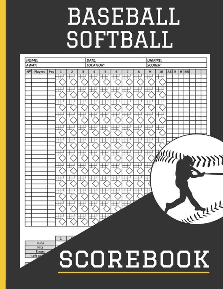 large print printable softball score sheet