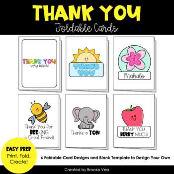 foldable printable thank you cards