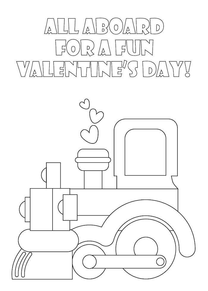 foldable printable valentines day cards to color