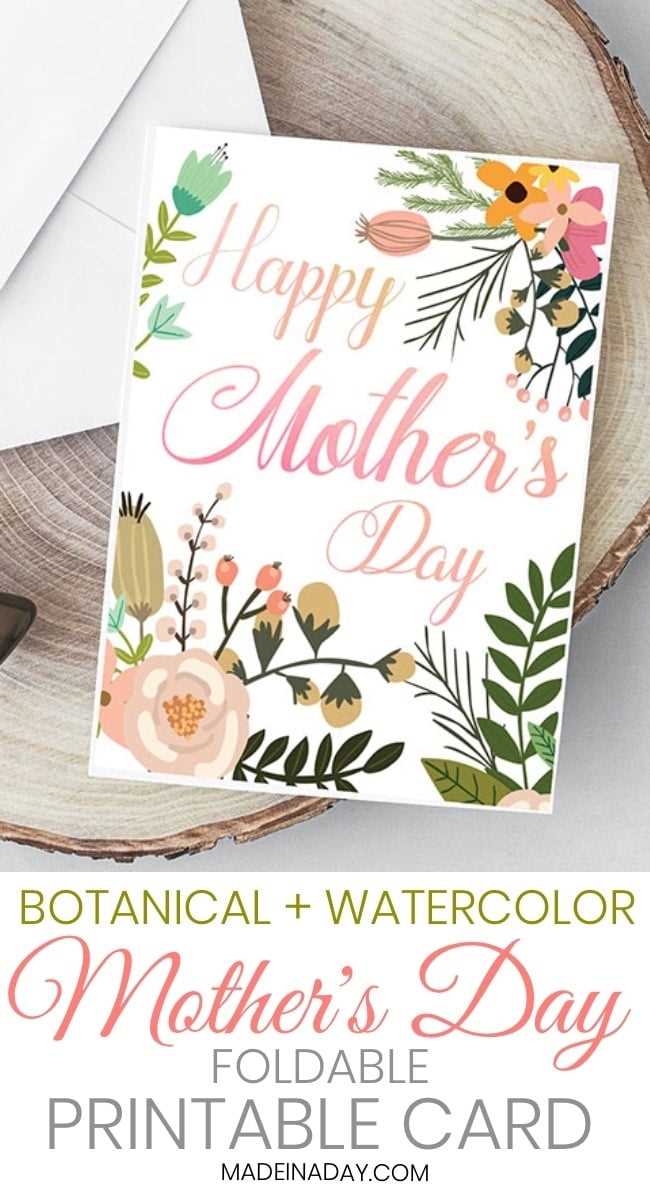 folding mothers day cards printable
