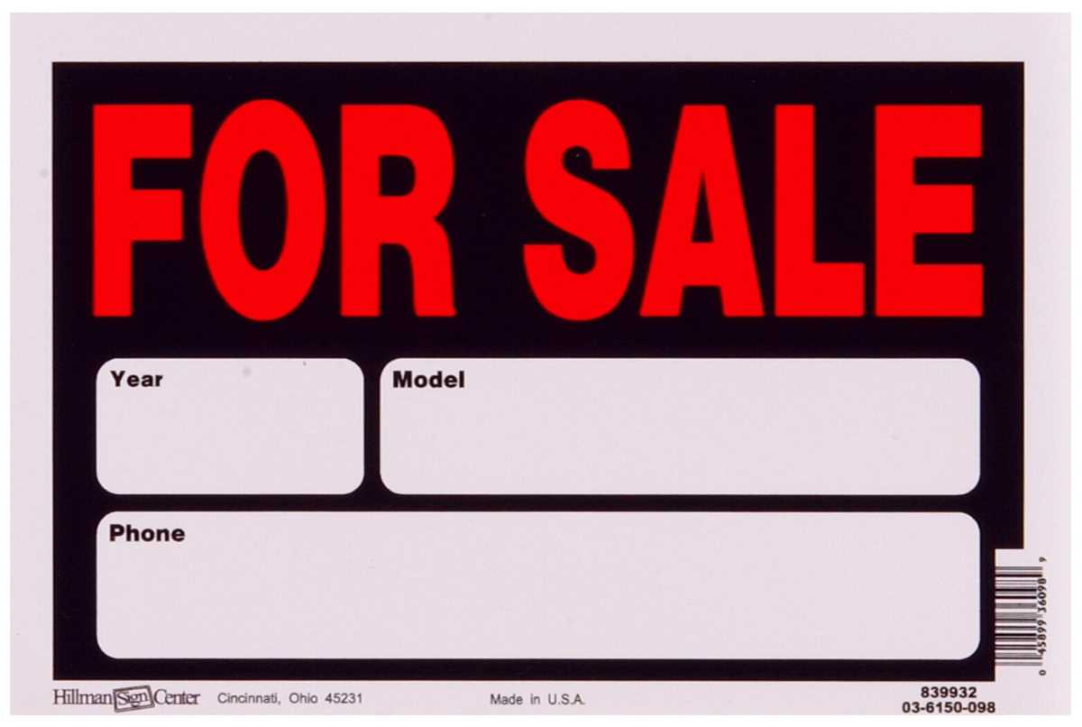for sale sign free printable