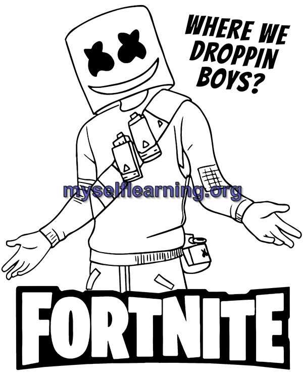 fortnite coloring pages free printable