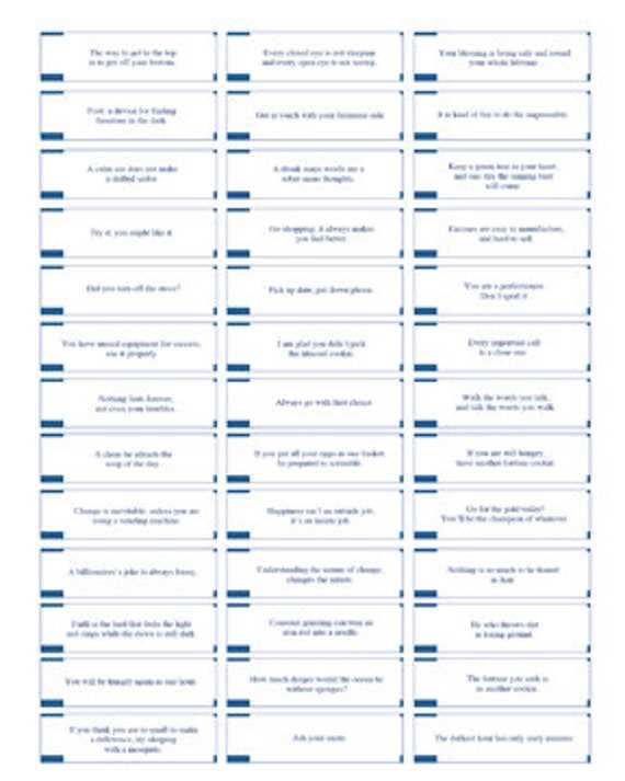 fortune cookie quotes printable