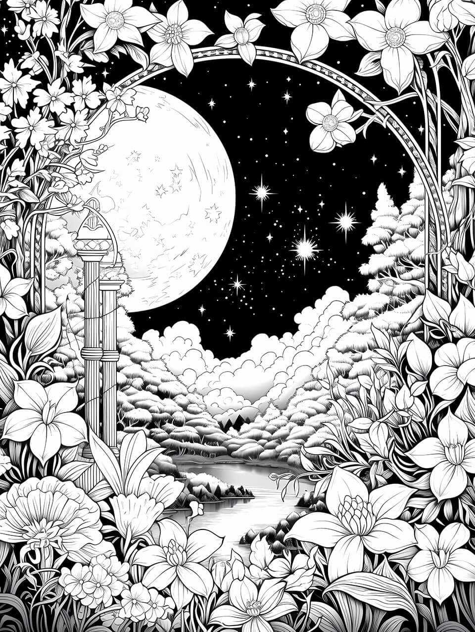 adult coloring page printable