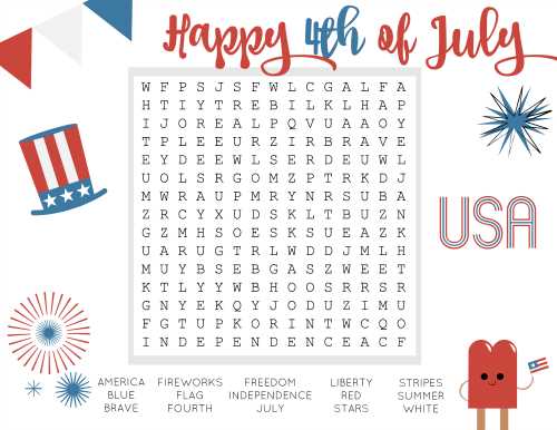 fourth of july free printables