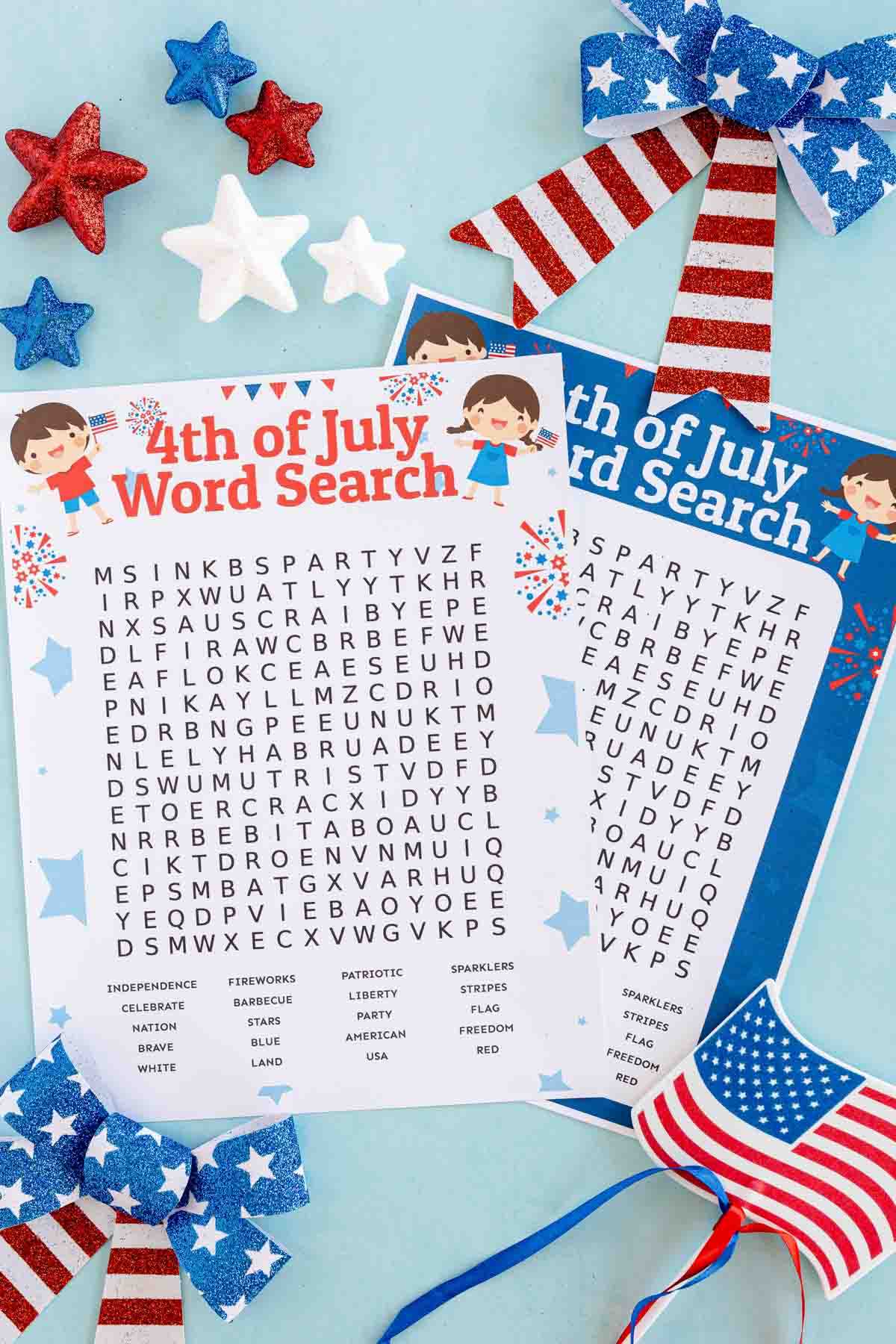 fourth of july word search printable