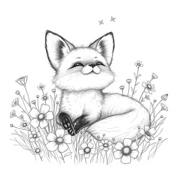 fox coloring pages printable