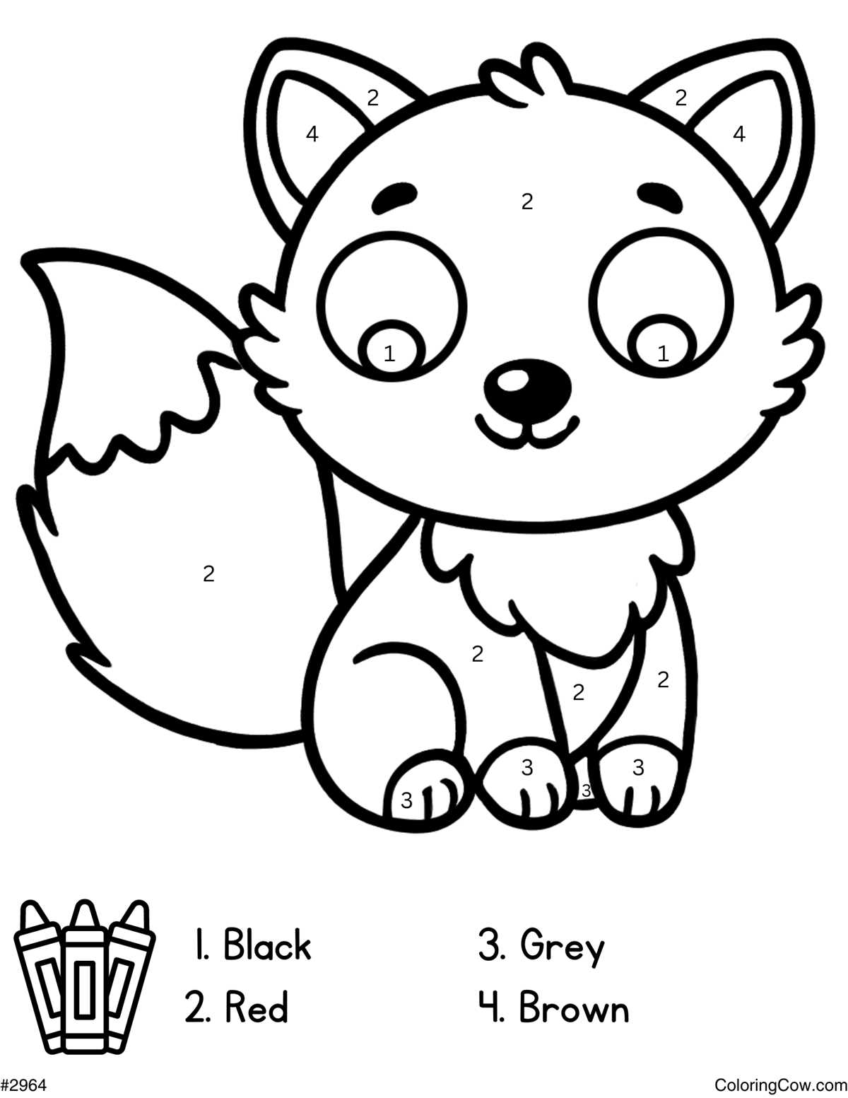 fox printable coloring pages