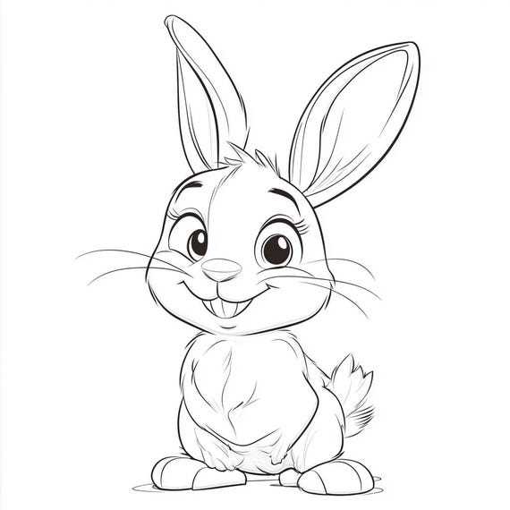 printable simple bunny outline