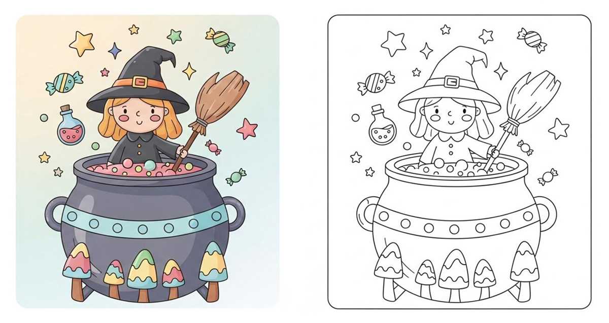 witchy coloring pages printable