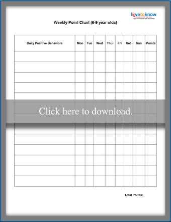 free behavior charts printable