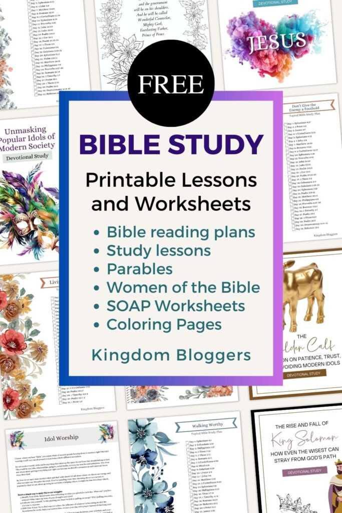 free bible study lessons printable