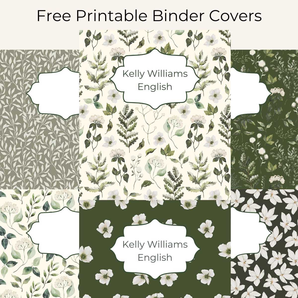 free binder cover templates printable