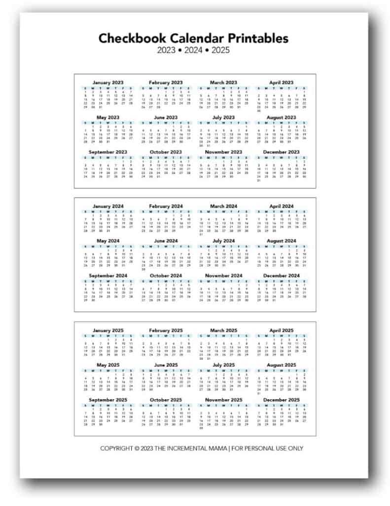 free blank check register printable