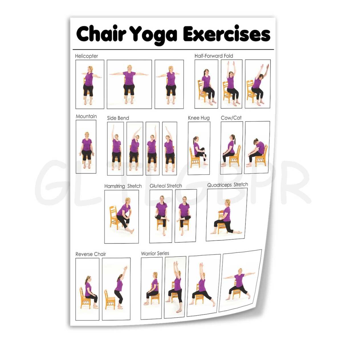 free chair yoga printable chart