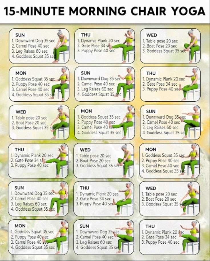 free chair yoga printable chart