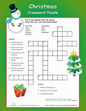 free christmas word puzzles printable