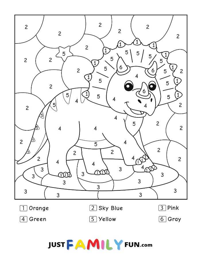 free color by number printable pages