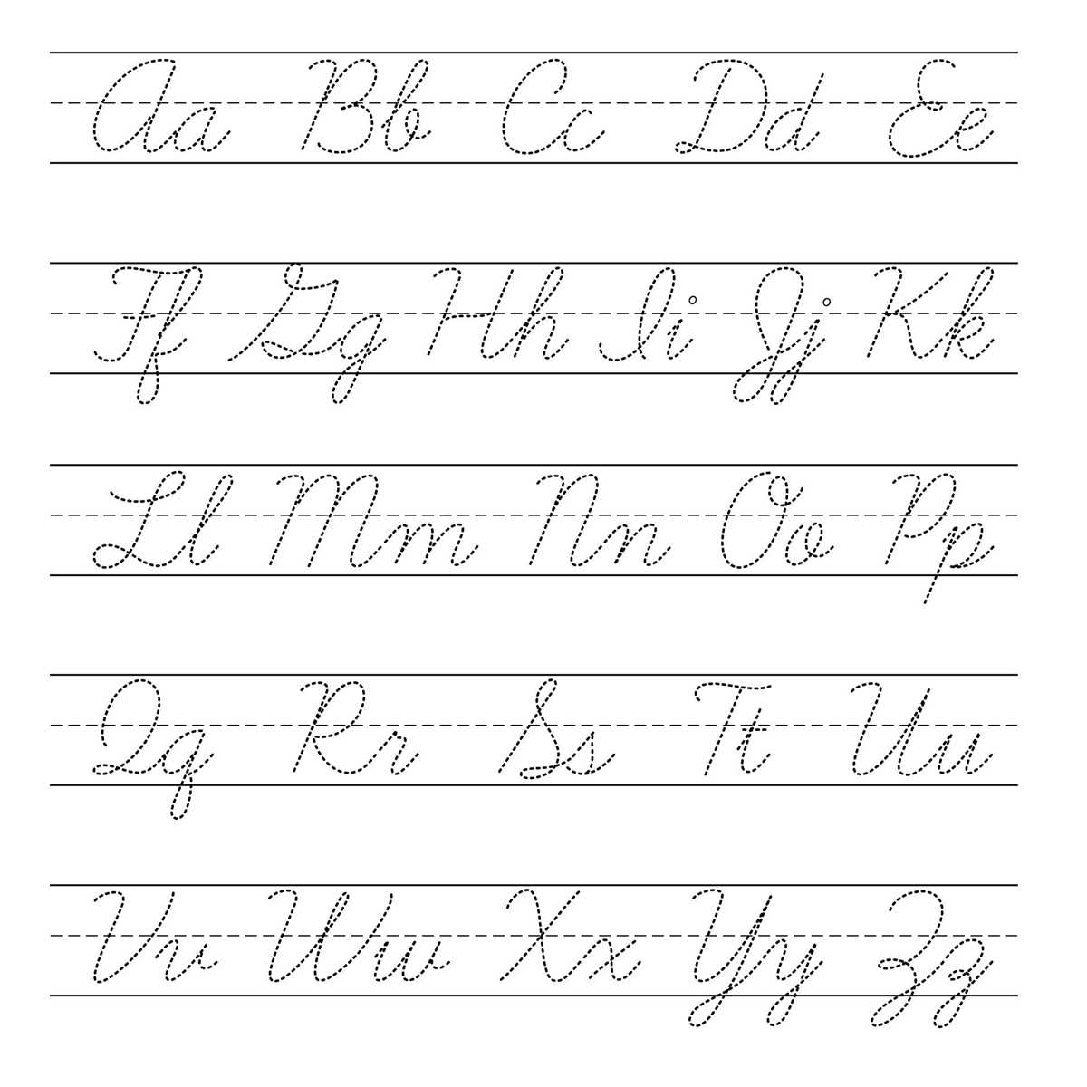 free cursive letters printables
