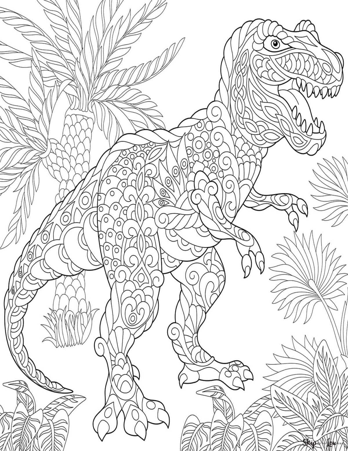 free dinosaur coloring pages printable