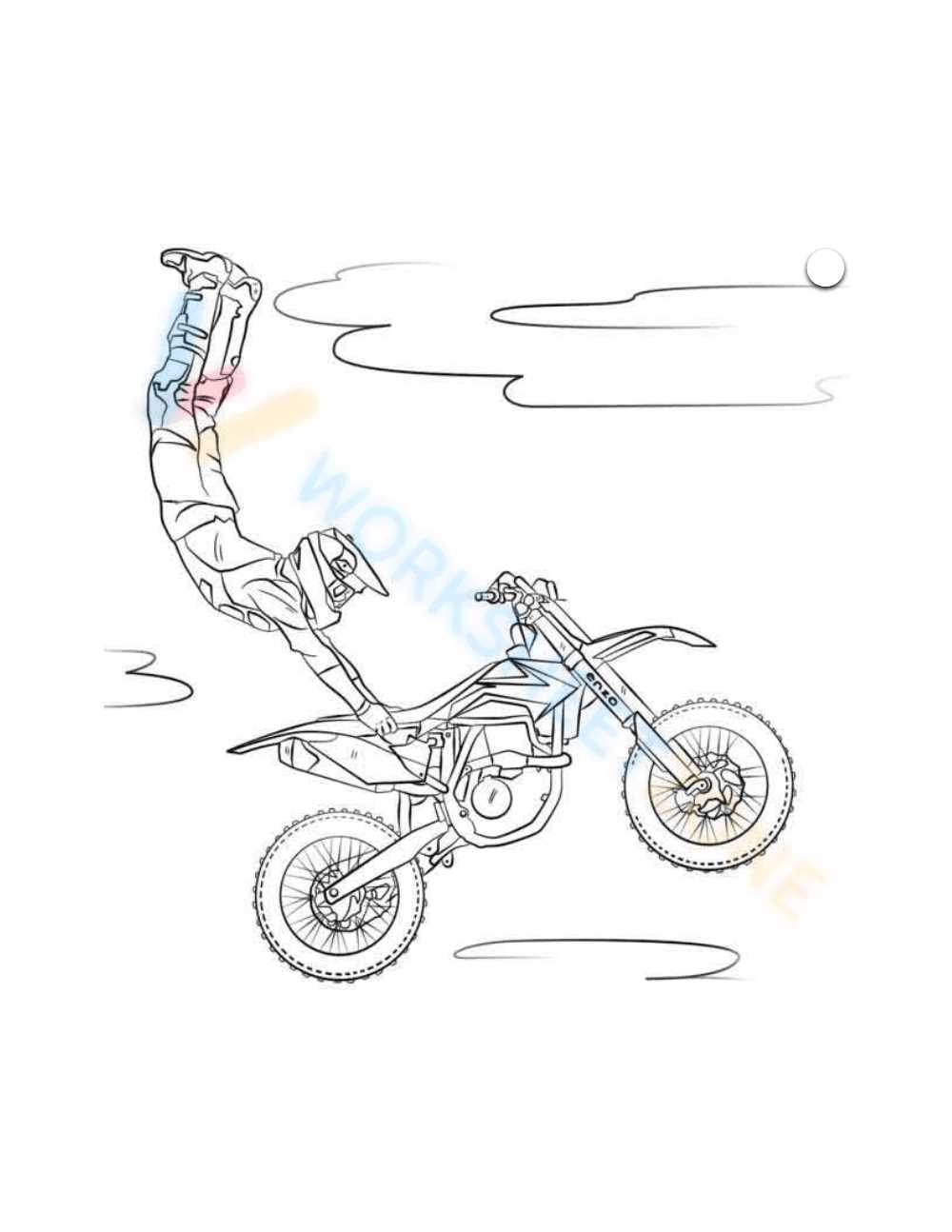 free dirt bike coloring pages printable
