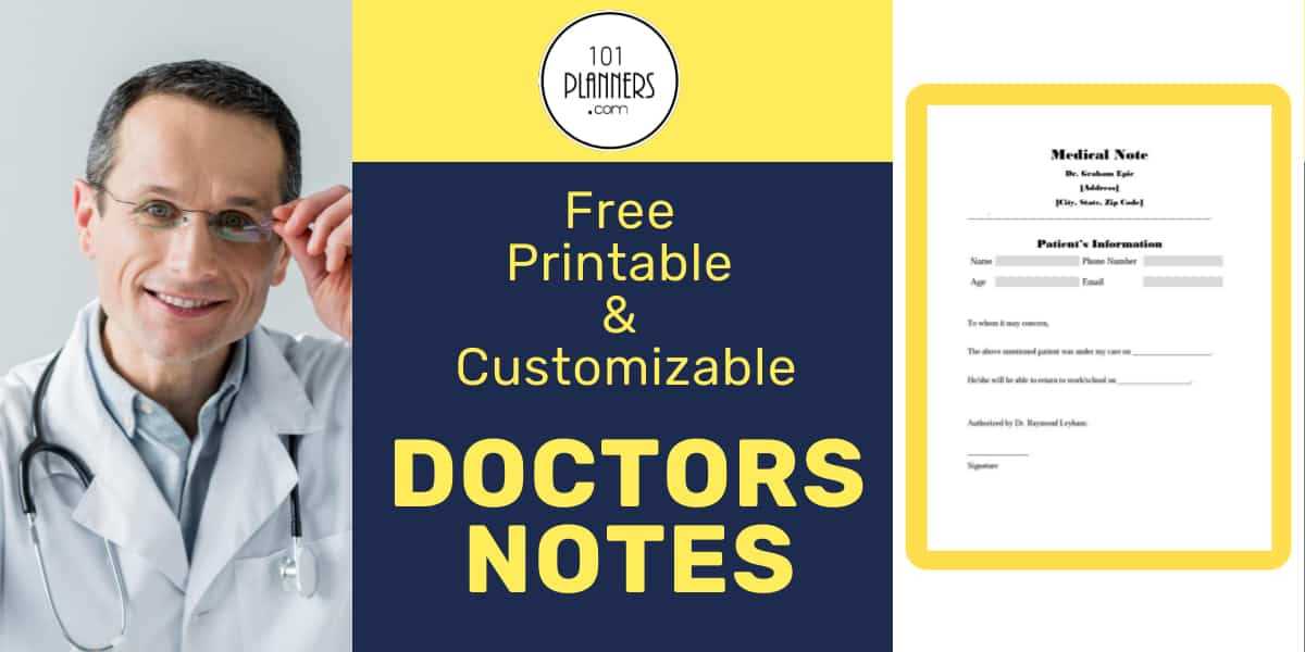 free doctors note printable