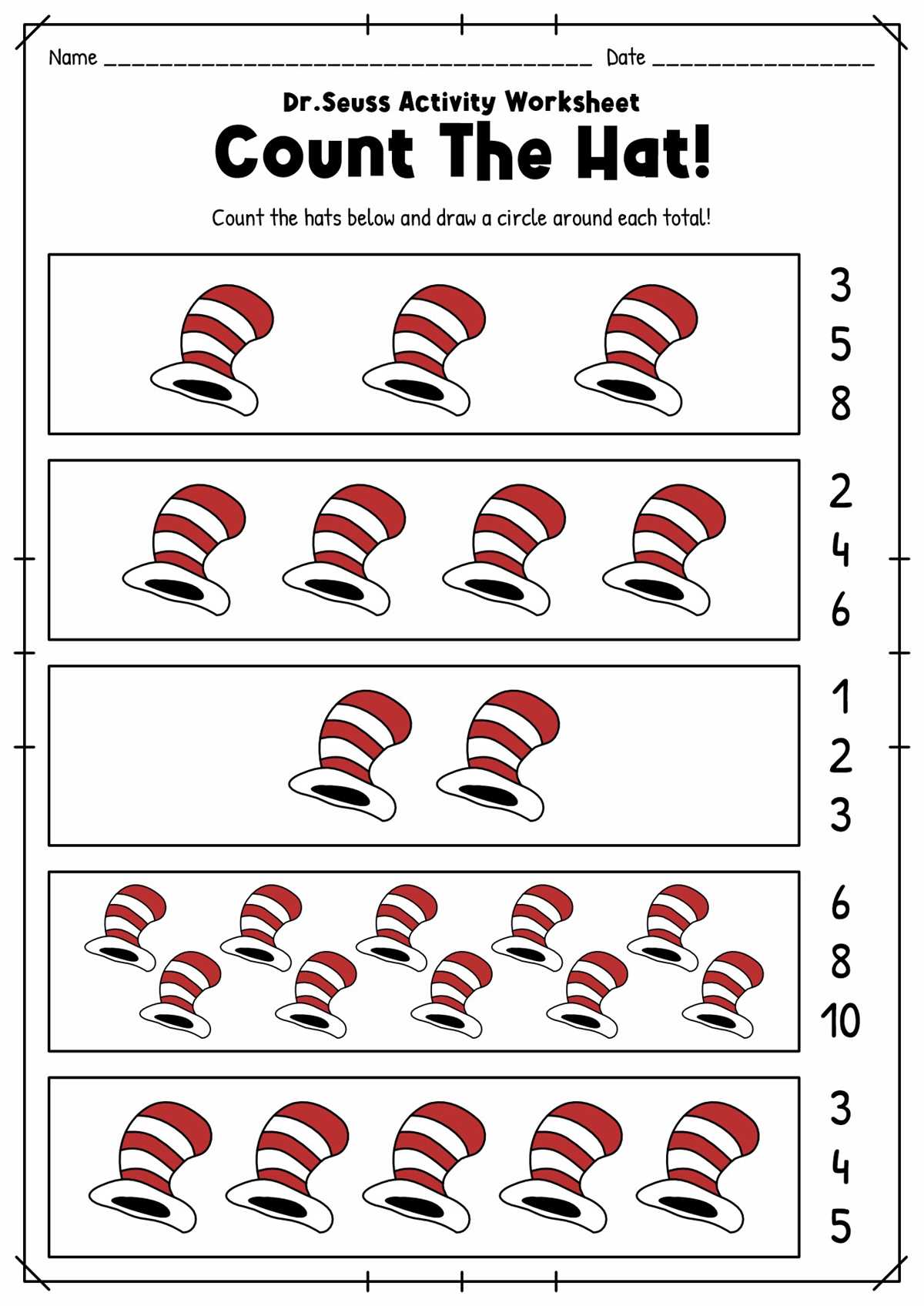 free dr seuss printable activities
