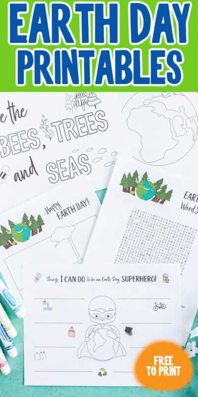 free earth day printables