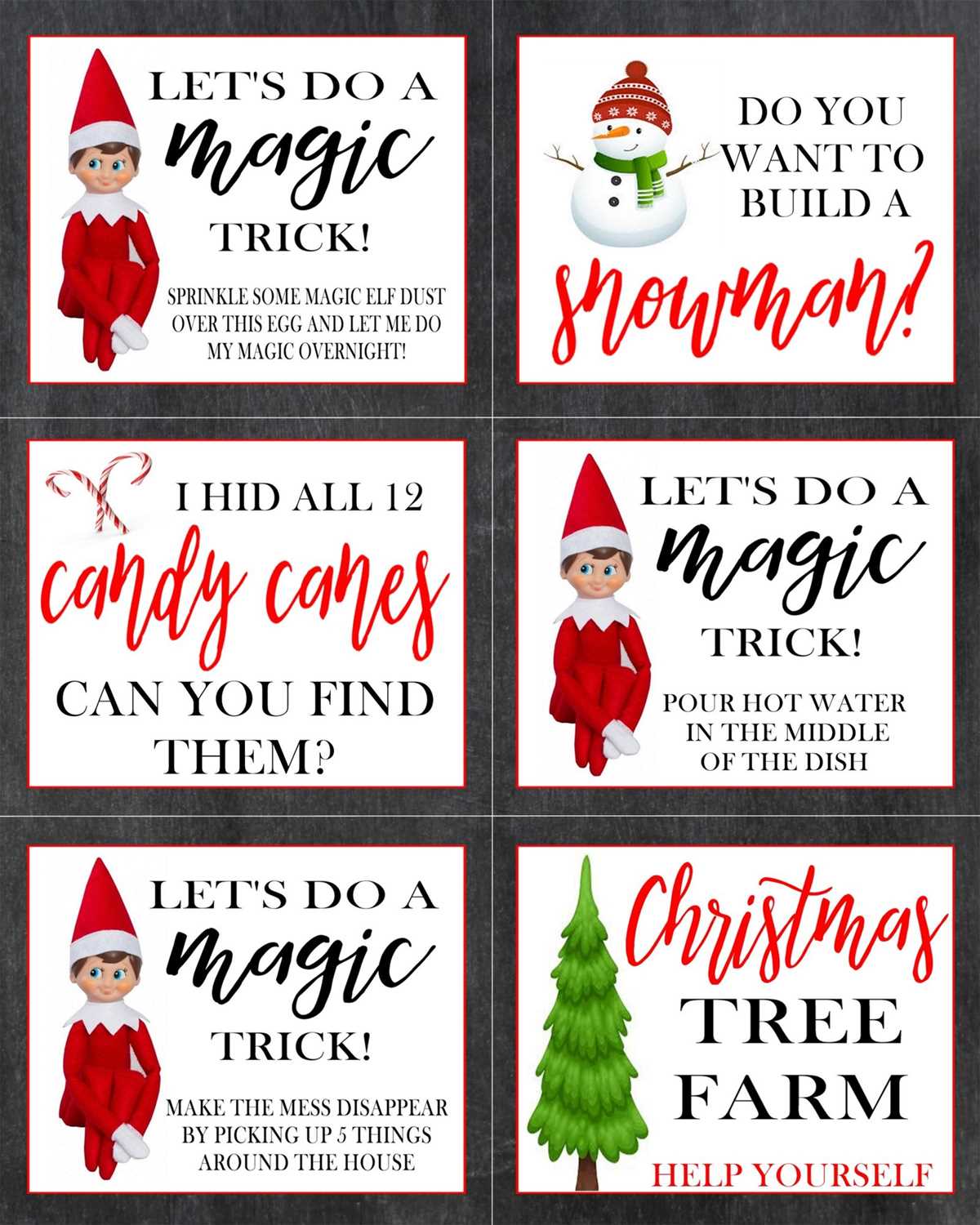 free elf shelf printables