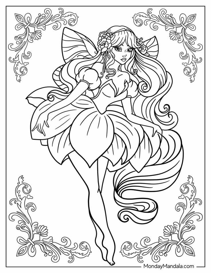 free fairy printable coloring pages