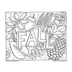 free fall printable coloring pages