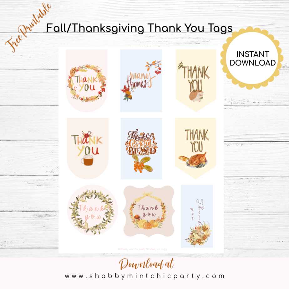 free fall printable tags