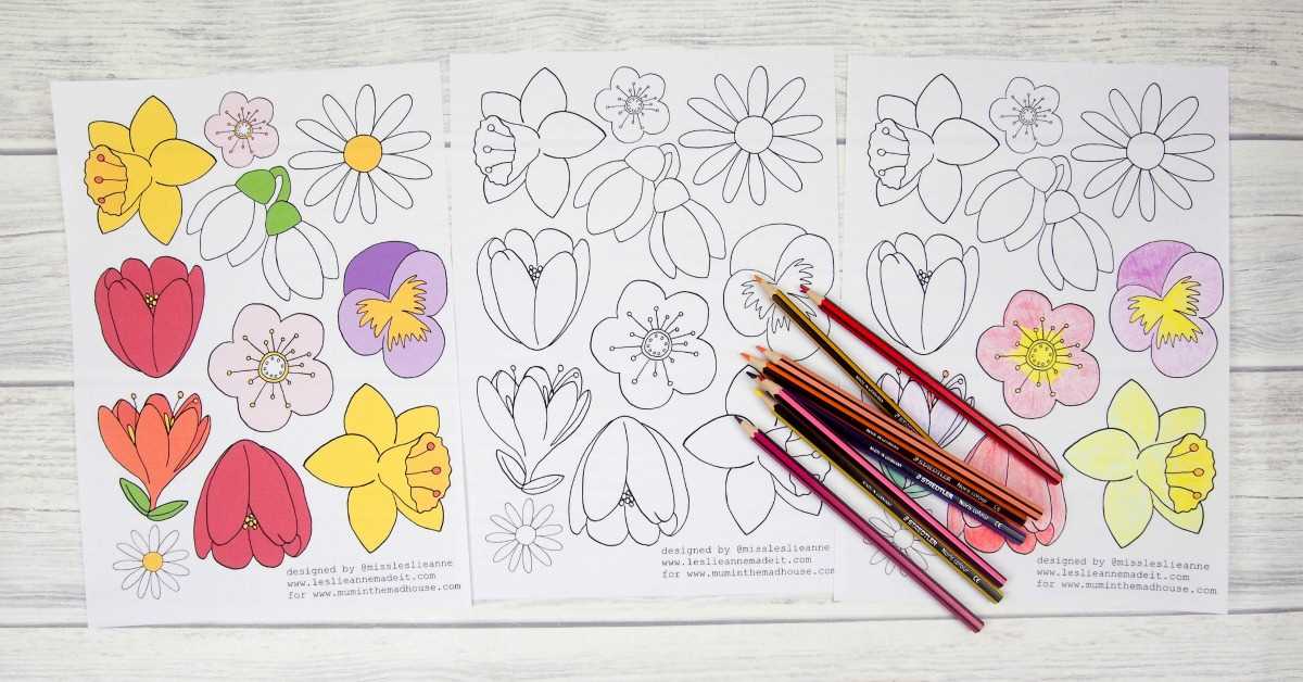 free flower printables