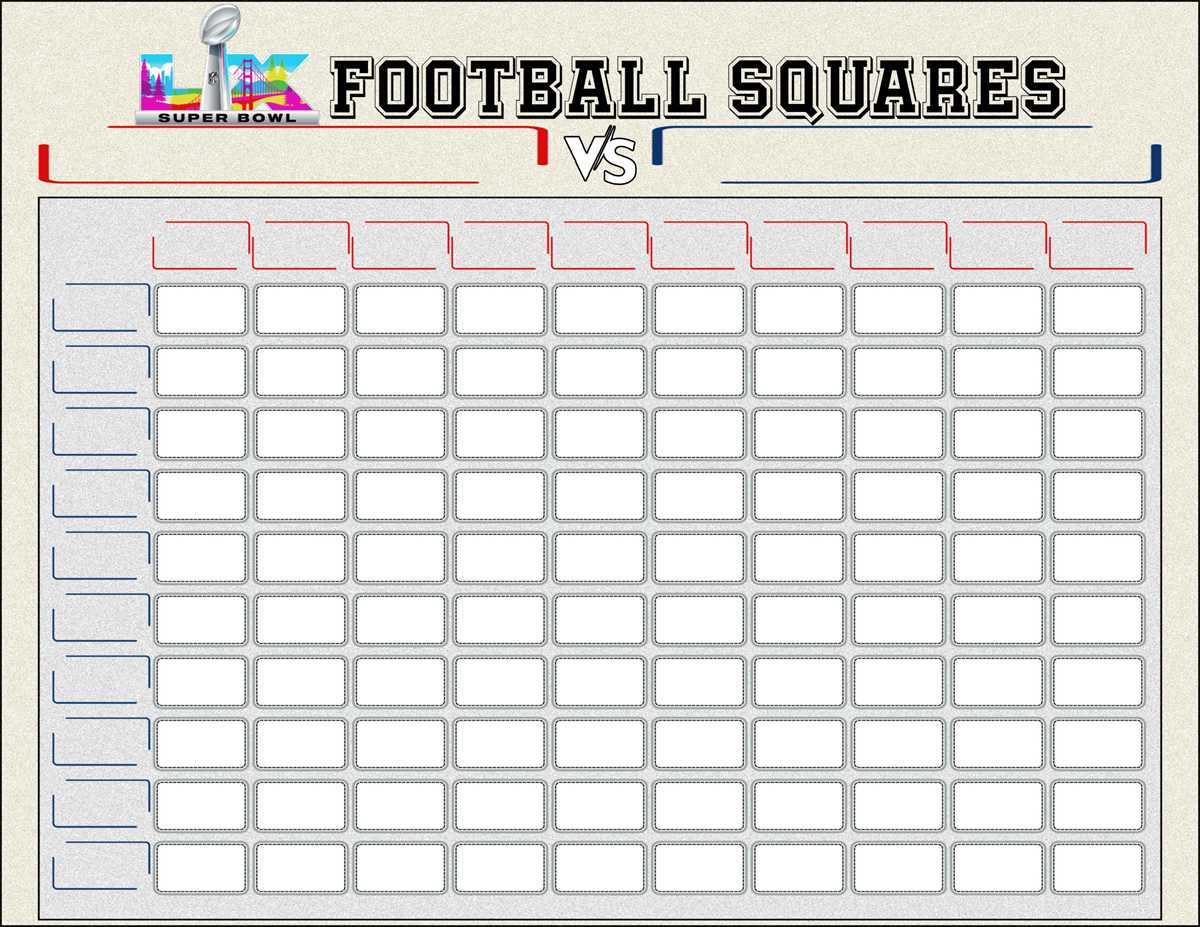 free football squares printable