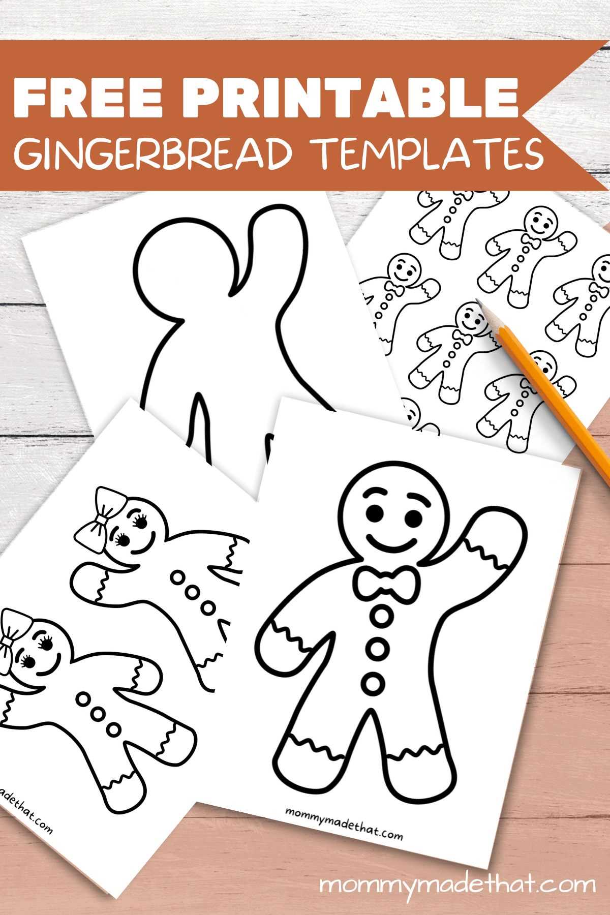 free gingerbread template printable