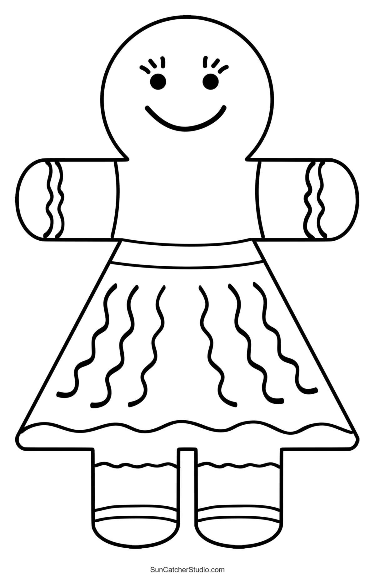 free gingerbread template printable