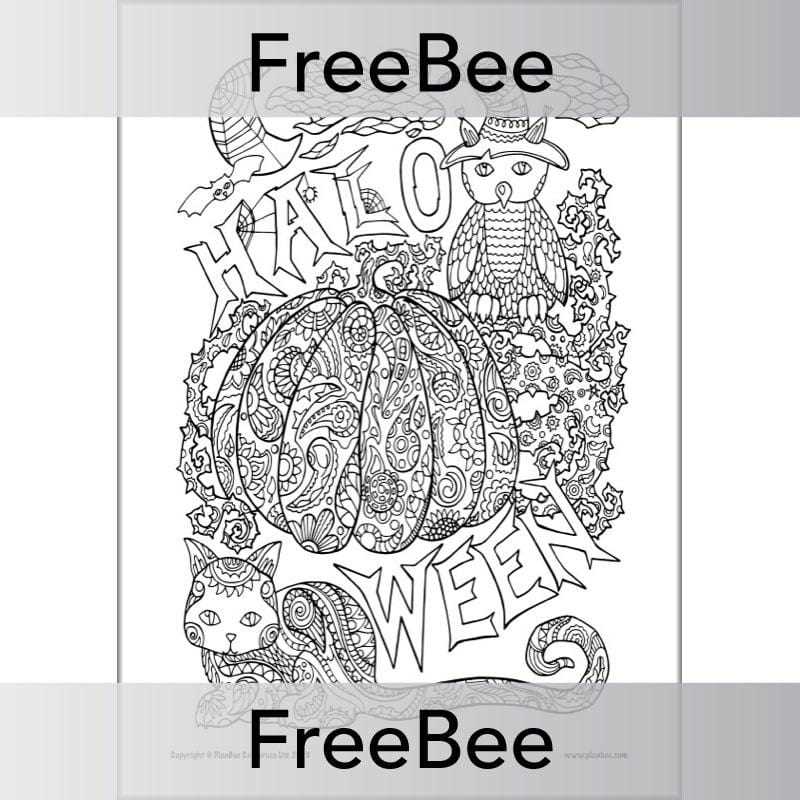 free halloween printable colouring pages