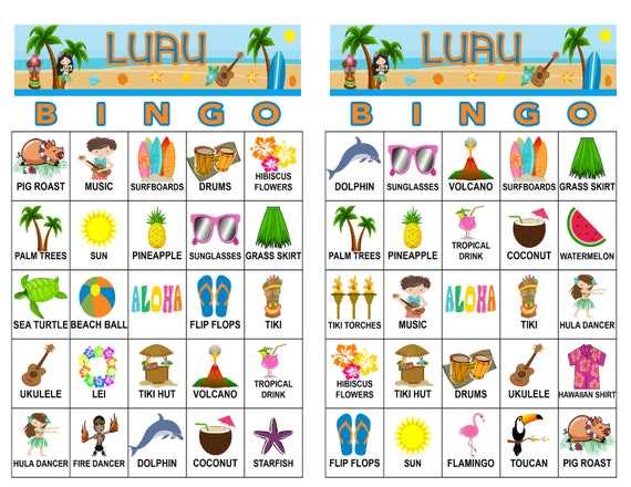 free luau printables