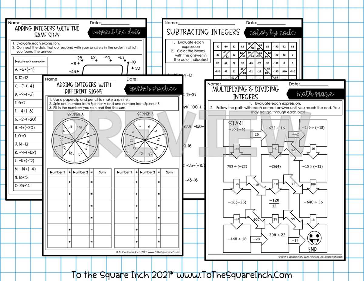 free math worksheets for 7th graders printable