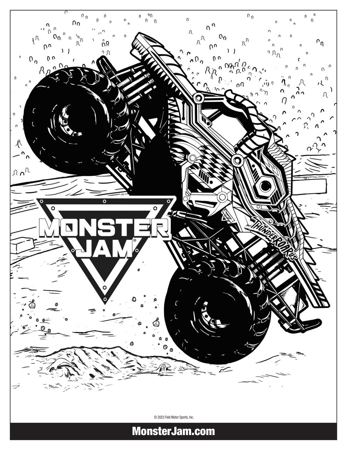 free monster truck printable coloring pages